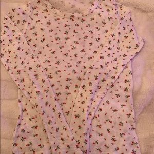 Brandy Melville long sleeve rose top